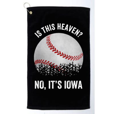 Is This Heaven No Its Iowa Vintage Baseball Corn Fields Golf Towel