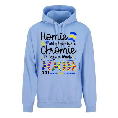 Im The Homie With Extra Chromie 321 Down Syndrome T21 Squad Unisex Surf Hoodie