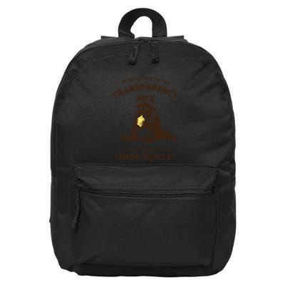 In The Insterest Of Full Transparency It Was Not Easy Peasy Lemon Squeezy Raccoo 16 in Basic Backpack