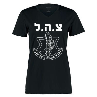 IDF Tzahal Israel Defense Forces  Women's Momentum V-Neck T-Shirt