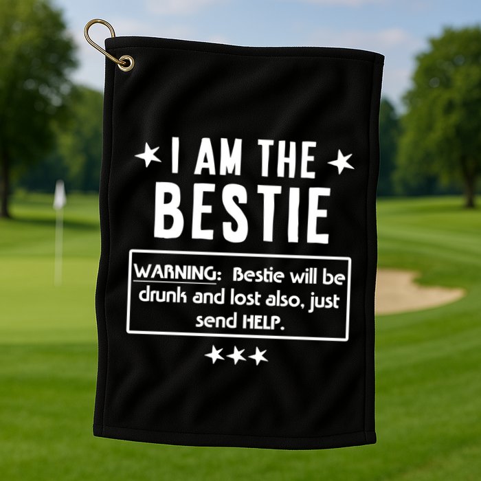 Ing Tee If Lost Or Drunk Return To I Am The Bestie Funny Gift Golf Towel