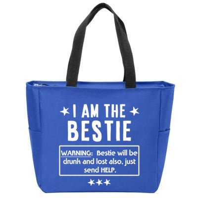 Ing Tee If Lost Or Drunk Return To I Am The Bestie Funny Gift Zip Tote Bag