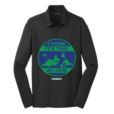 I Think ItS This Way Up Silk Touch Performance Long Sleeve Polo