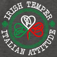 Irish Temper Italian Attitude Shamrock Italy Flag Pattys Day Vector Backpack