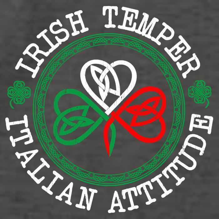 Irish Temper Italian Attitude Shamrock Italy Flag Pattys Day Vector Backpack