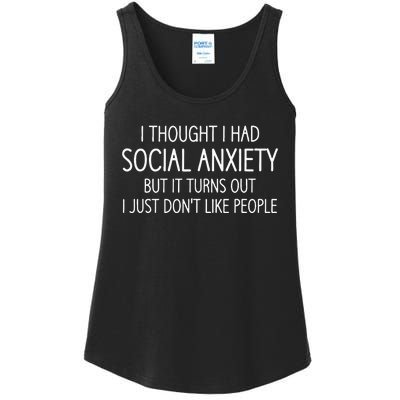 I Thought I Had Social Anxiety Funny Jokes Sarcastic Ladies Essential Tank