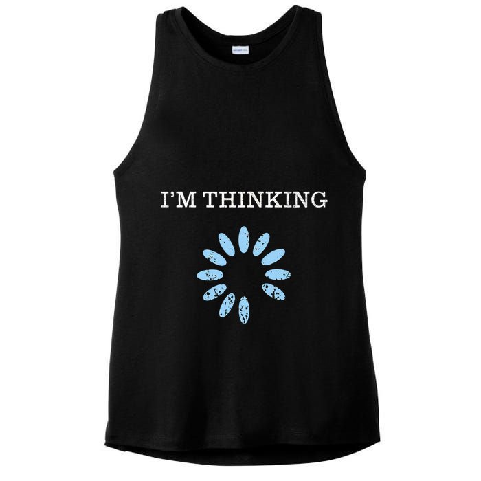 IM Thinking It Nerd Geeks Programmers Ladies PosiCharge Tri-Blend Wicking Tank