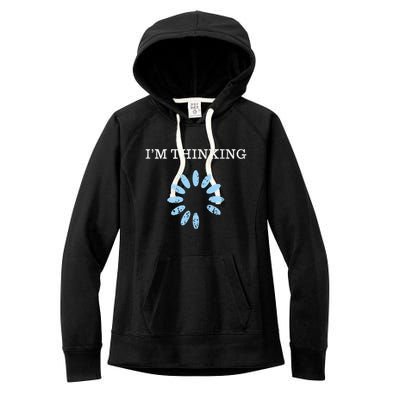 IM Thinking It Nerd Geeks Programmers Women's Fleece Hoodie