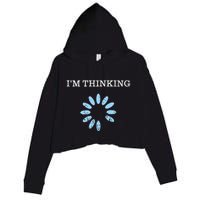 IM Thinking It Nerd Geeks Programmers Crop Fleece Hoodie