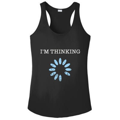 IM Thinking It Nerd Geeks Programmers Ladies PosiCharge Competitor Racerback Tank