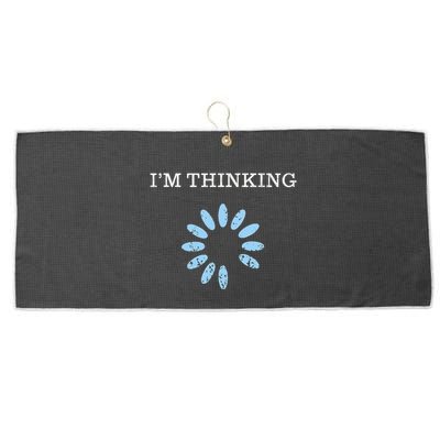 IM Thinking It Nerd Geeks Programmers Large Microfiber Waffle Golf Towel