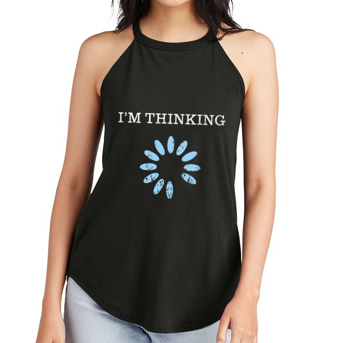 IM Thinking It Nerd Geeks Programmers Women's Perfect Tri Rocker Tank