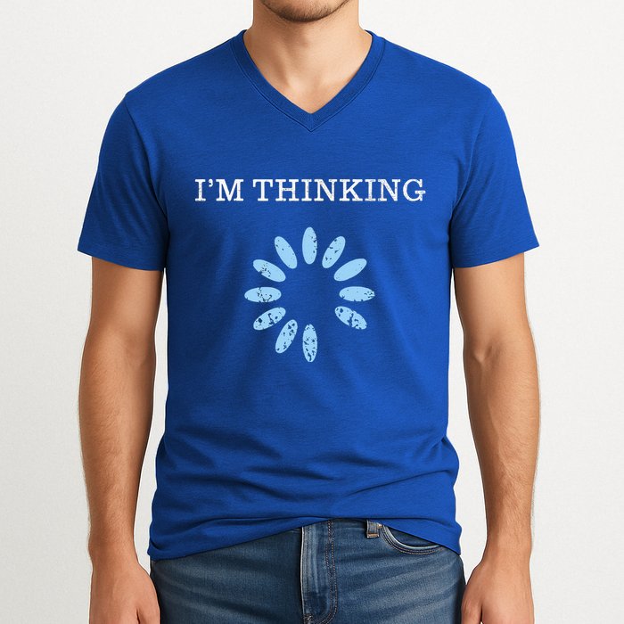 IM Thinking It Nerd Geeks Programmers V-Neck T-Shirt