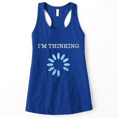 IM Thinking It Nerd Geeks Programmers Women's Racerback Tank