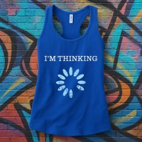 IM Thinking It Nerd Geeks Programmers Womens Tank Top