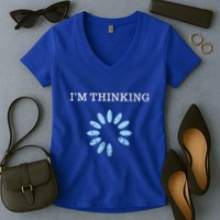 IM Thinking It Nerd Geeks Programmers Women's V-Neck T-Shirt