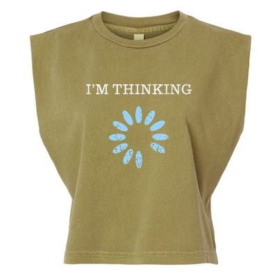 IM Thinking It Nerd Geeks Programmers Garment-Dyed Women's Muscle Tee