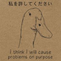 I Think I Will Cause Problems On Purpose Funny Goose Cotton Canvas Backpack