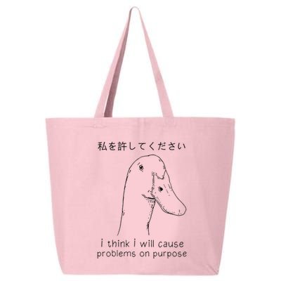 I Think I Will Cause Problems On Purpose Funny Goose 25L Jumbo Tote