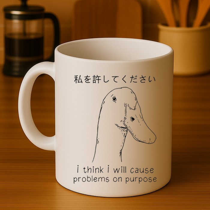 I Think I Will Cause Problems On Purpose Funny Goose Mug