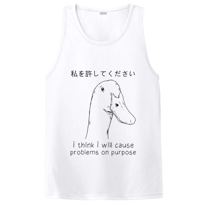 I Think I Will Cause Problems On Purpose Funny Goose PosiCharge Competitor Tank