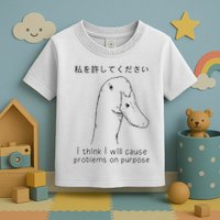 I Think I Will Cause Problems On Purpose Funny Goose Toddler T-Shirt