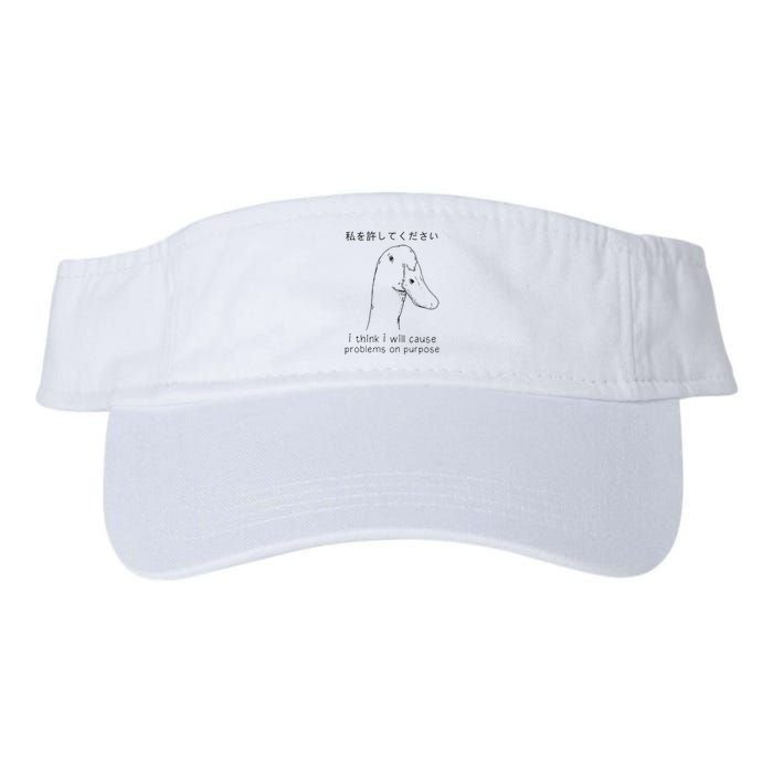 I Think I Will Cause Problems On Purpose Funny Goose Visor