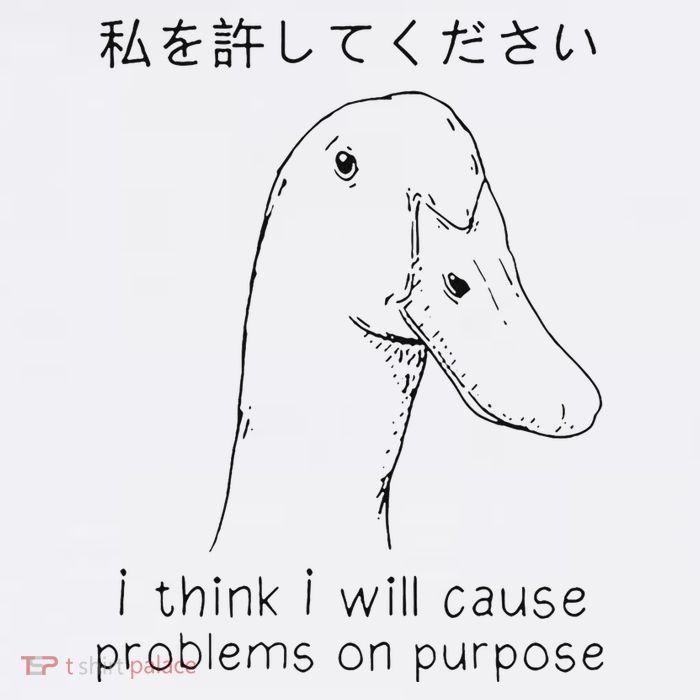 I Think I Will Cause Problems On Purpose Funny Goose Crop Top