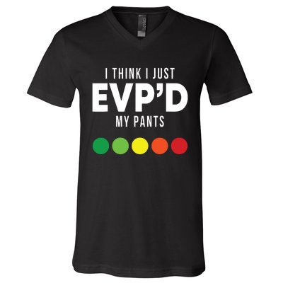 I Think I Just Evpd My Pants Funny Evp Ghost Hunting Hunter V-Neck T-Shirt