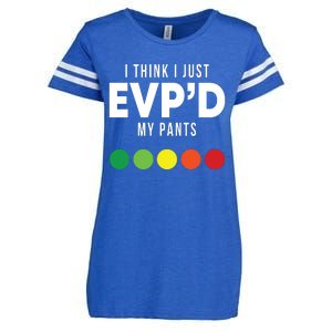 I Think I Just Evpd My Pants Funny Evp Ghost Hunting Hunter Enza Ladies Jersey Football T-Shirt