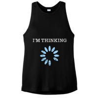 Im Thinking It Nerd Geeks Programmers Ladies PosiCharge Tri-Blend Wicking Tank