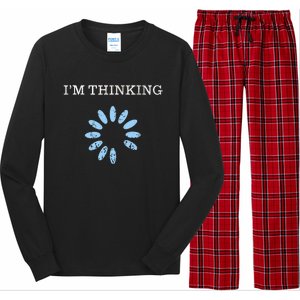 Im Thinking It Nerd Geeks Programmers Long Sleeve Pajama Set