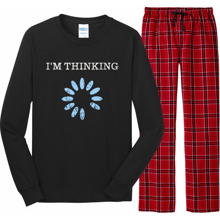 Im Thinking It Nerd Geeks Programmers Long Sleeve Pajama Set