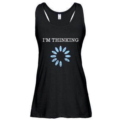 Im Thinking It Nerd Geeks Programmers Ladies Essential Flowy Tank