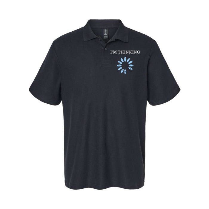 Im Thinking It Nerd Geeks Programmers Softstyle Adult Sport Polo