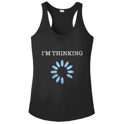 Im Thinking It Nerd Geeks Programmers Ladies PosiCharge Competitor Racerback Tank