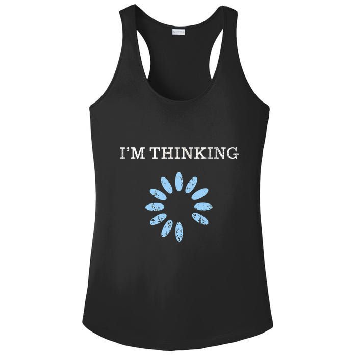 Im Thinking It Nerd Geeks Programmers Ladies PosiCharge Competitor Racerback Tank