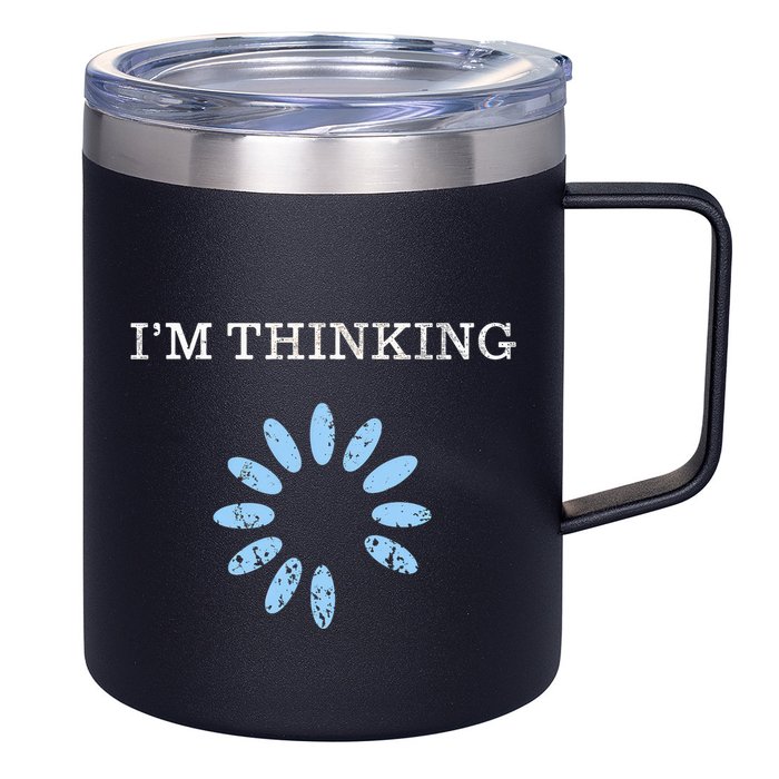 Im Thinking It Nerd Geeks Programmers 12oz Stainless Steel Coffee Mug