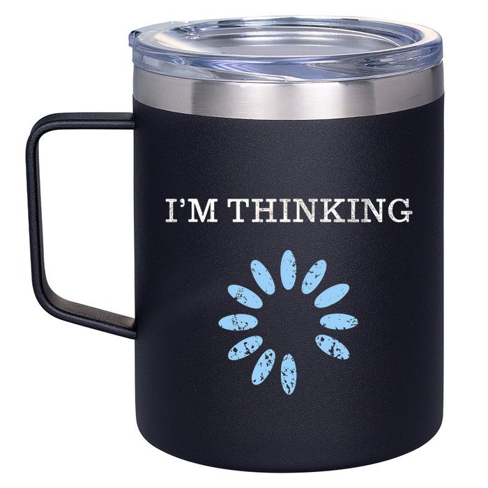 Im Thinking It Nerd Geeks Programmers 12oz Stainless Steel Coffee Mug