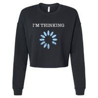 Im Thinking It Nerd Geeks Programmers Cropped Pullover Crew