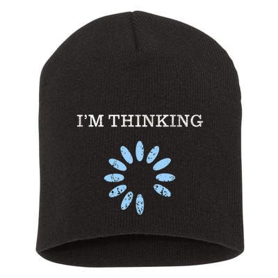 Im Thinking It Nerd Geeks Programmers Short Acrylic Beanie