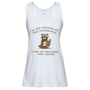 In The Insterest Of Full Transparency Funny Retro 90 Raccoon Ladies Essential Flowy Tank