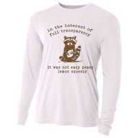 In The Insterest Of Full Transparency Funny Retro 90 Raccoon Cooling Performance Long Sleeve Crew