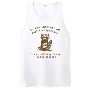 In The Insterest Of Full Transparency Funny Retro 90 Raccoon PosiCharge Competitor Tank