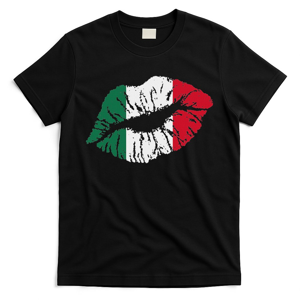 Italy T Italy Kiss Lips Italian Gift Italian T-Shirt