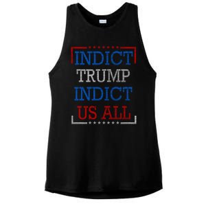 Indict Trump Indict Us All Support President Trump Ladies PosiCharge Tri-Blend Wicking Tank