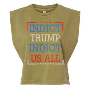 Indict Trump Indict Us All Support President Trump Garment-Dyed Women's Muscle Tee