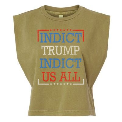 Indict Trump Indict Us All Support President Trump Garment-Dyed Women's Muscle Tee