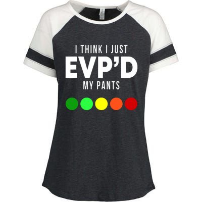 I Think I Just EVP'd My Pants Funny EVP Ghost Hunting Hunter Enza Ladies Jersey Colorblock Tee