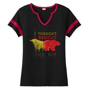 I Thought I Bought The Dip Bitcoin Ladies Halftime Notch Neck Tee